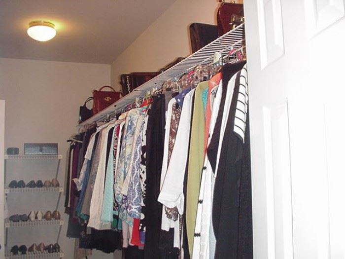 Lots of women's clothing in several sizes