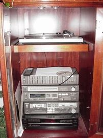 Turn table, receivers, tape deck and more