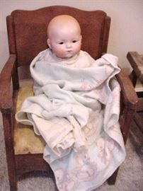 A M, Germany bisque head baby doll