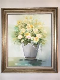 Floral oil painting.