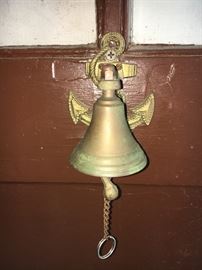 Vintage brass anchor bell.