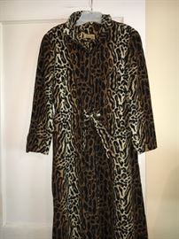 Vintage leopard design robe by Dela-Ann.