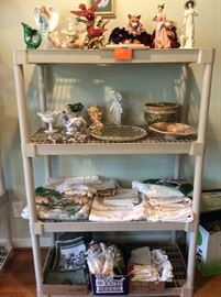 Lots of Linens, Cat collection & more. Lenox, Fenton...