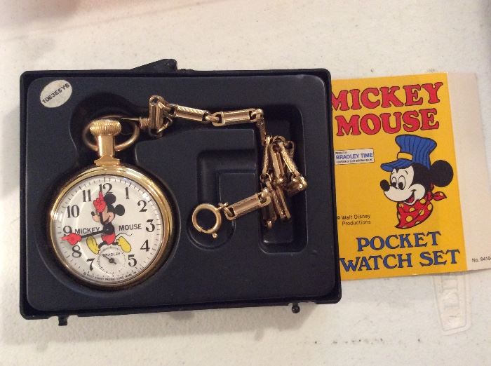 Mickey Mouse vintage pocket watch Bradley