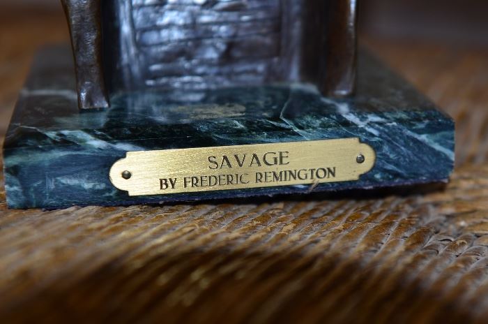Frederic Remington bronze "Savage."