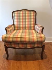 crrved wood armchair