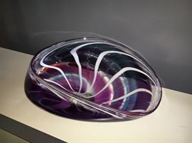 Stunning art glass bowl - this piece is huge and heavy. Truly special. Signed