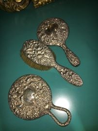 Sterling vanity pieces