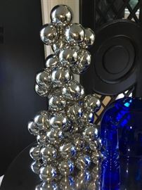 Chrome Poly Sphere Sculpture