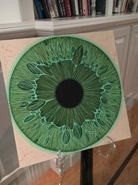 Green Eye - acrylic on board