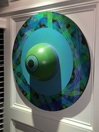 "Aurora Borealis" Acrylic on Wood, 26" x6"