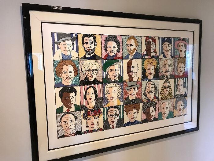 Large "Famous Faces" signed & numbered print