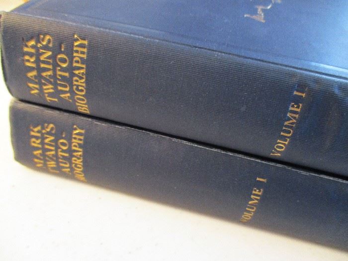 1924 "Mark Twain's Autobiography" two volume set