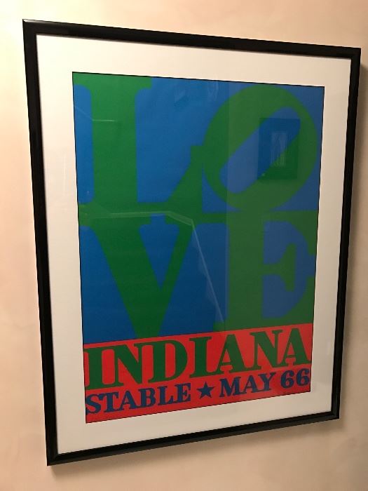 Original Robert Indiana "Love Poster" serigraph, signed & dated with Dayton's Gallery 12 tag from 1966
