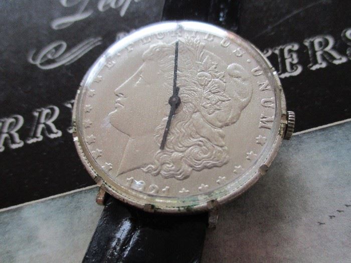 1921 Silver dollar man's watch