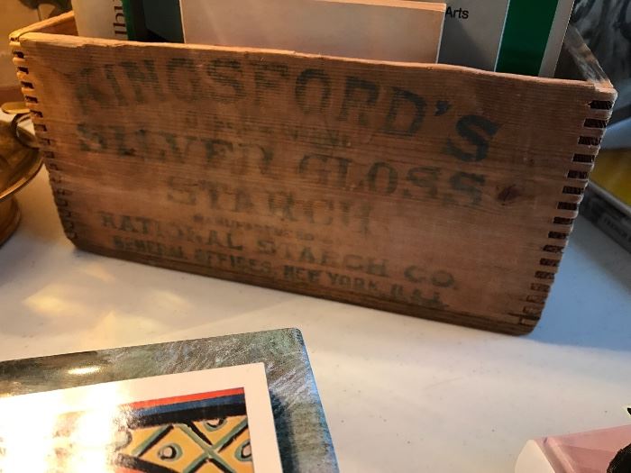 Vintage Kingsford's Silver Gloss Starch 11 1/2" crate