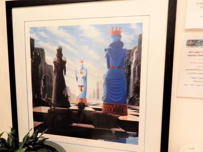 " STING"  SERIGRAPH TITLED CHESS