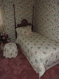 Twin Bed - Sold with Bedding, etc