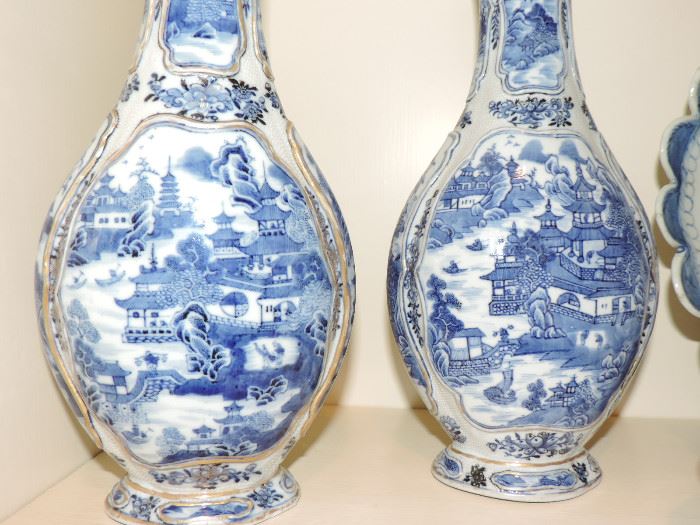 Detail of Nanking Garniture Vases