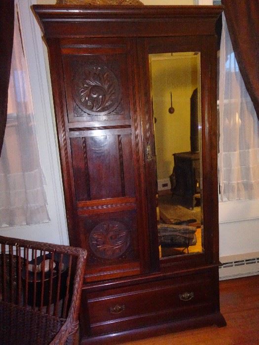 Antique Carved Armoire