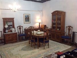 Karges Dining Table, Cabinet and Buffet