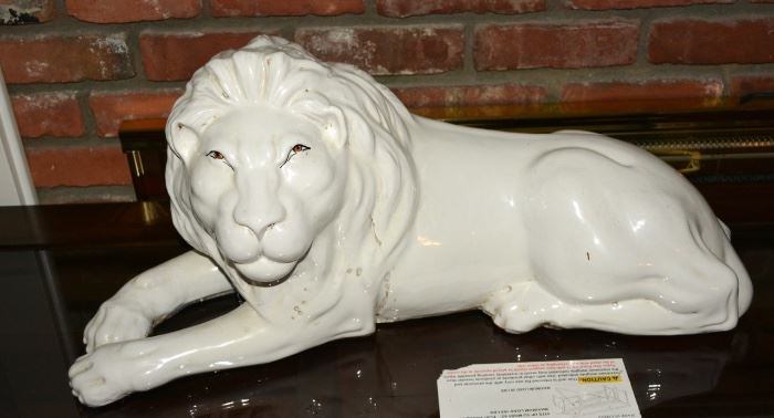 LARGE Pottery Lion