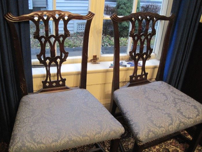 set of 4 Chippendale style chairs