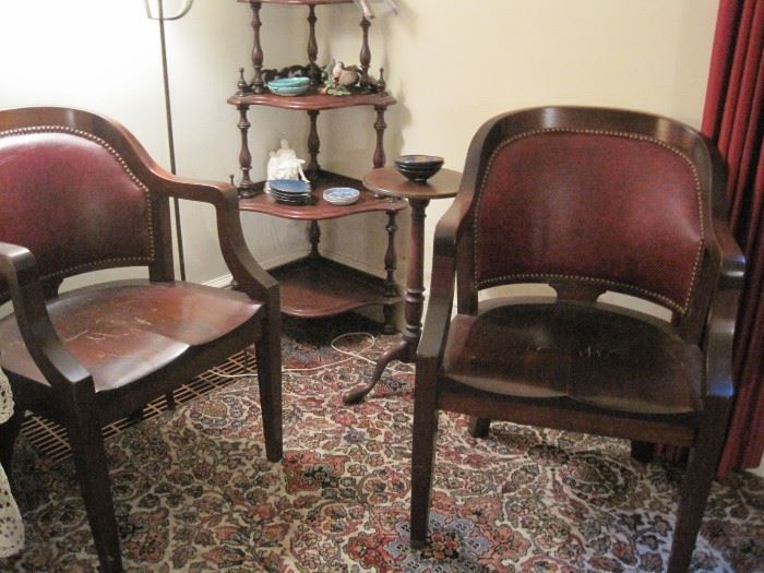 set 4 library armchairs