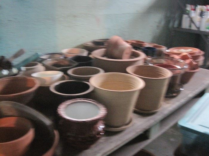 lots of plant pots