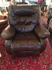"Best Home Furnishings" brand of recliner with automatic one button recline feature.
