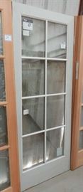 Water barrier door with 8 insulated lights