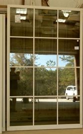 Custom aluminum clad wood double hung picture window with slop sill, 12 lights