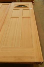 Front door, rescent glass with iron design