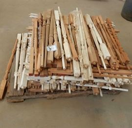 Large assortment of spindles