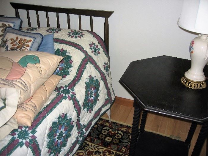mid century walnut twin bed