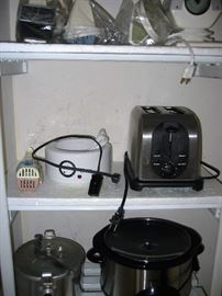 lots of electric appliances, pressure cookers