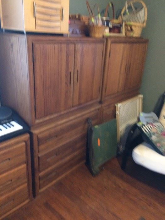 matching storage cabinets with headboard and other chests