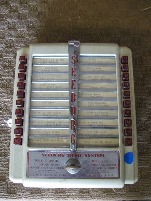 Front of Tabletop Unit for a Seeborg Juke Box