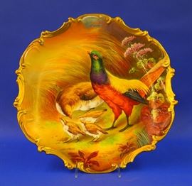 Limoges Pheasant Game Plate