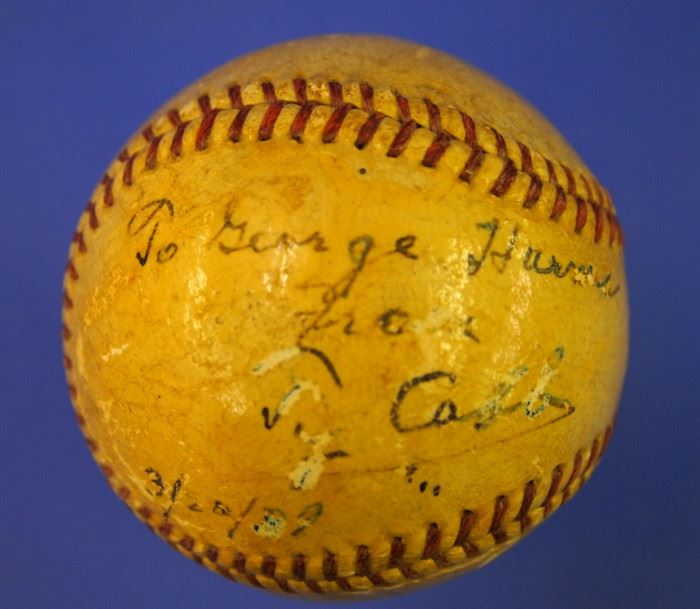 Ty Cobb Signed Baseball