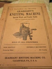 GEARHARTS KNITTING MACHINE, 2-  AND THEY WORK