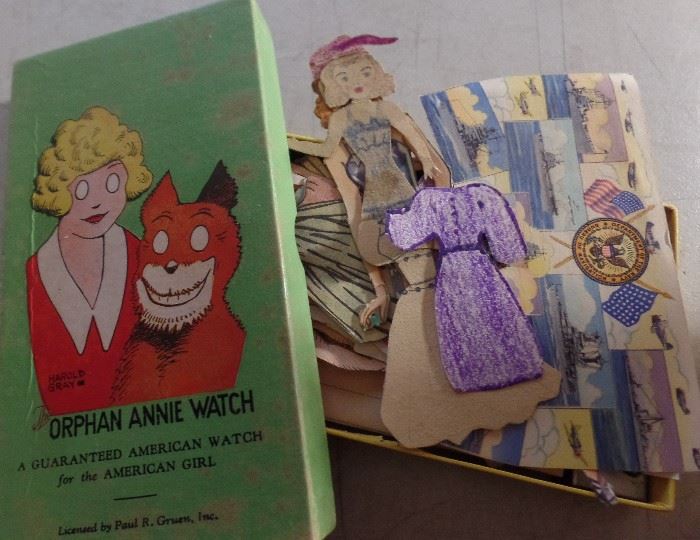 ORPHAN ANNIE WATCH BOX ONLY - WITH PAPER DOLLS