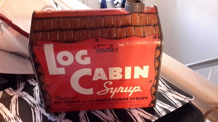 log cabin syrup tin