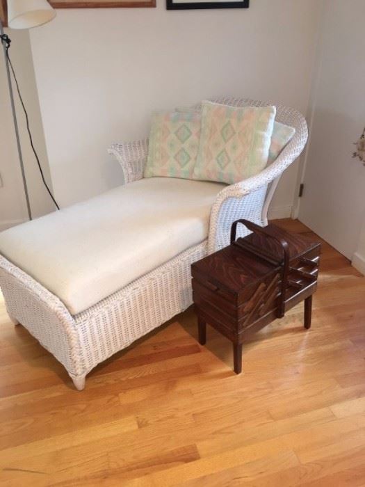 Chaise and Standing Sewing Basket