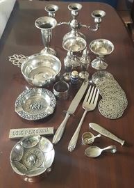 assorted sterling and lots of silver plate-not pictured