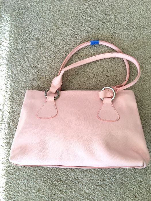 Italian pink leather bag (Firenze)