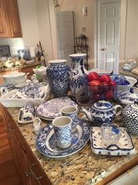 Lots of blue and white