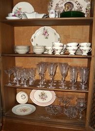 More of the china, and some of the glass