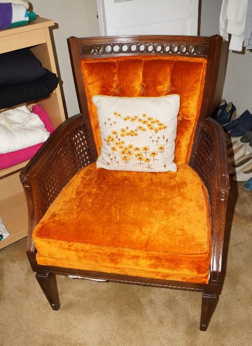 Love this little burnt orange chair