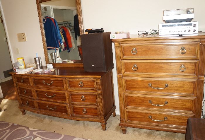 Nice chest of drawers and dresser, loads of bedroom furniture in this sale
